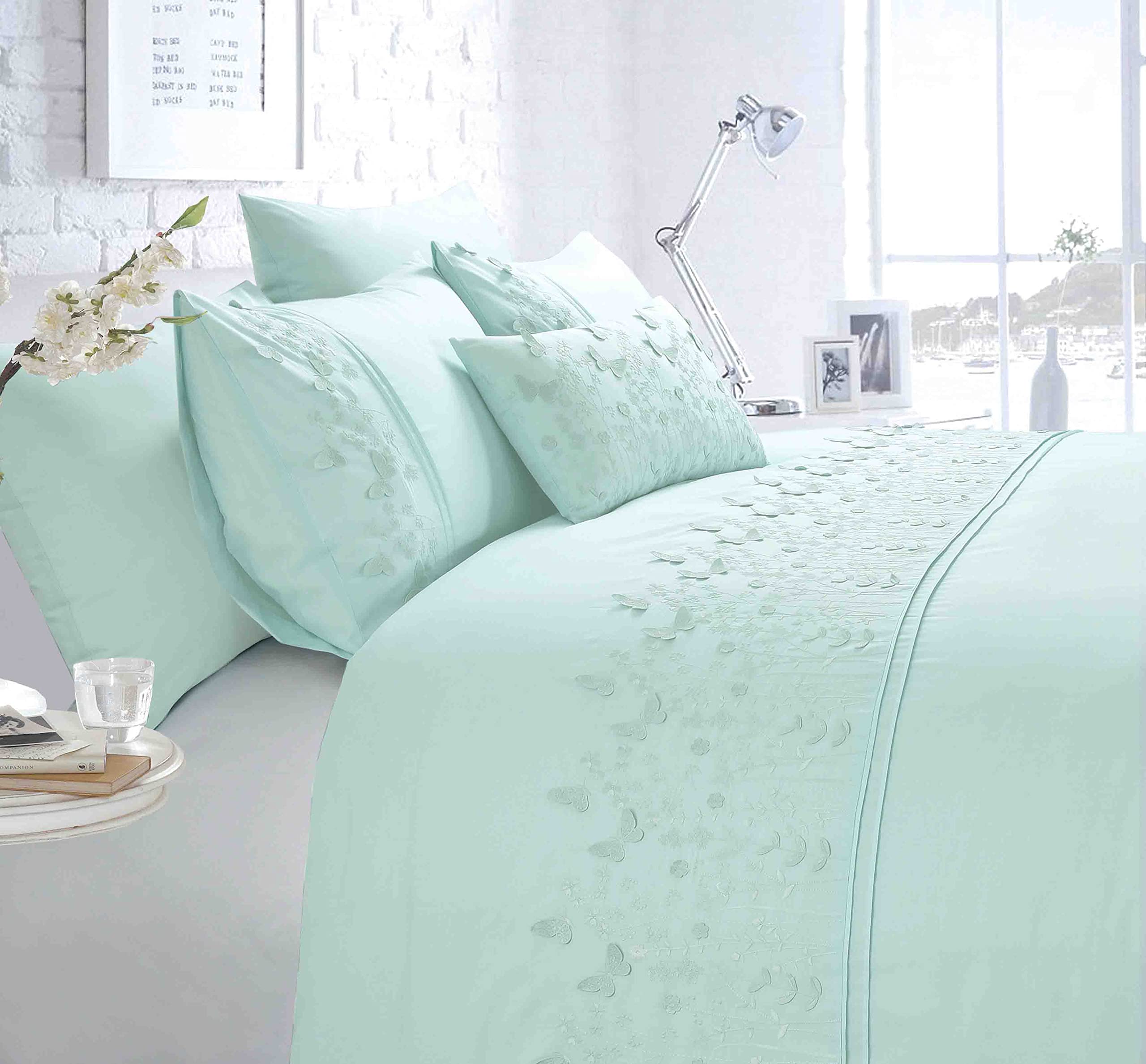 Rapport Papillion Super King Duvet Set Duck Egg,Blue — image 1