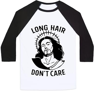 Amazon Com Lookhuman Long Hair Don T Care Jesus Mens Unisex