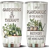 WONWIX Gardening Gifts for Women Mom Wife Grandmother Funny Gardening Travel Mug Coffee Cup Gift for Garden Lover Plant Lady Gardener Tumblers 20oz Stainless Steel Christmas Birthday