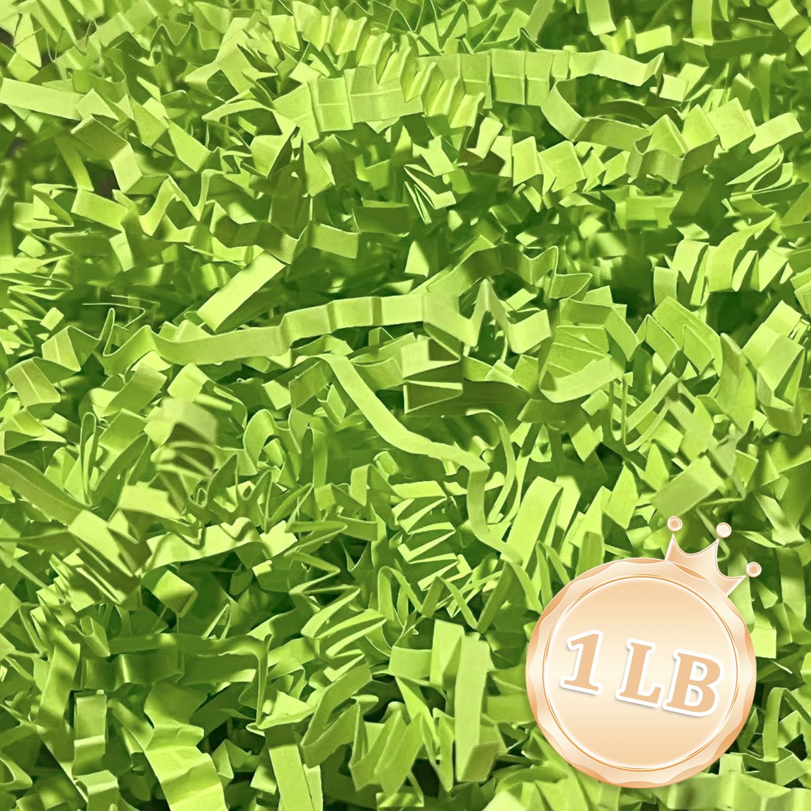 1 LB Fresh Green Crinkle Cut Paper Shred Filler