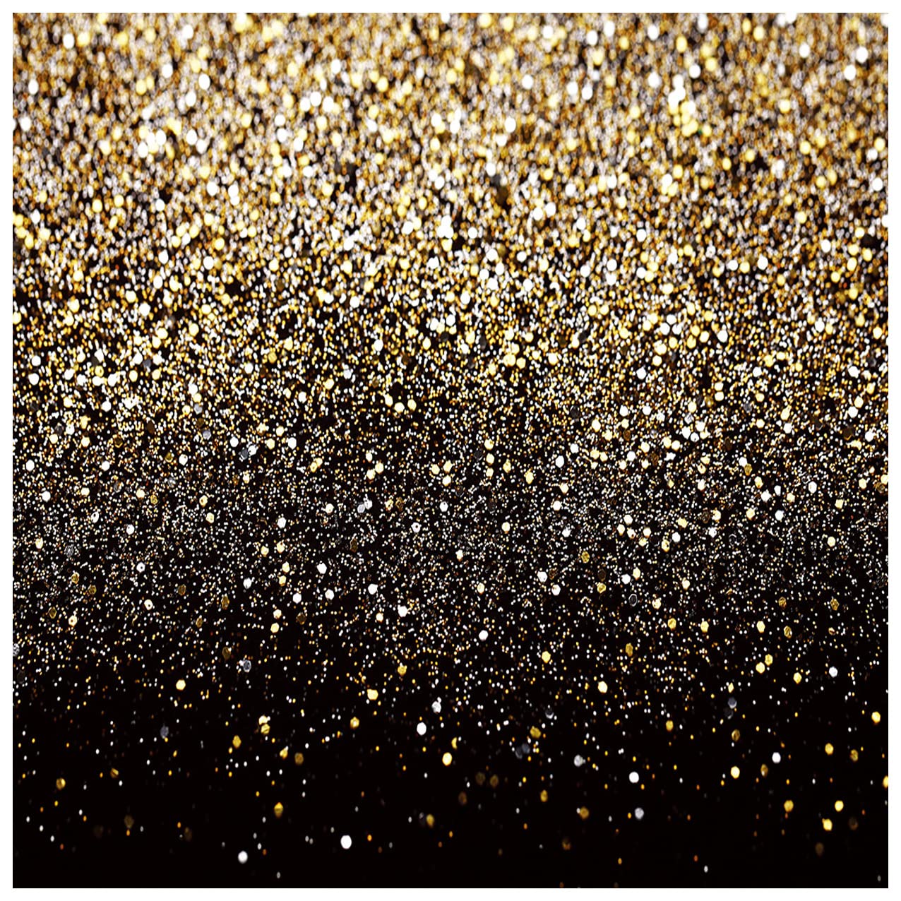AIIKES 10x10FT Black and Gold Backdrop Gold Glitter Backdrop Birthday Party Decoration Background 11-547