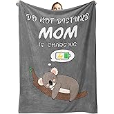 Gifts for Mom,Mother Gifts,Mom Birthday Gifts from Daughter or Son,Gifts Blanket,Practical Super Soft Flannel Throw Blanket for Napping Travel,Grey(50 * 60")