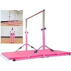 Marfula Gymnastic Bar For Kids and Teenage Ages 3-25, 5 FT / 6 FT Base Length, 5 FT / 6 FT Height, Gymnastic Kip Bar Horizontal Bar For Gymnast, Gymnastic Training Equipment For Home And Gymnastic Center Use