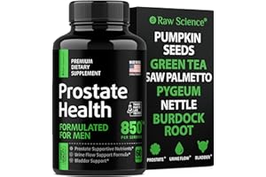 S RAW SCIENCE Prostate Supplement for Mens Health - Lycopene, Saw Palmetto for Men, DHT Blocker - Urinary Tract, Overactive Bladder Support & Prostate Health Supplements: Pygeum, Pumpkin Seed Extract - 60 capsules