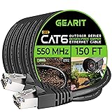 GearIT Cat6 Outdoor Ethernet Cable (150ft) 23AWG