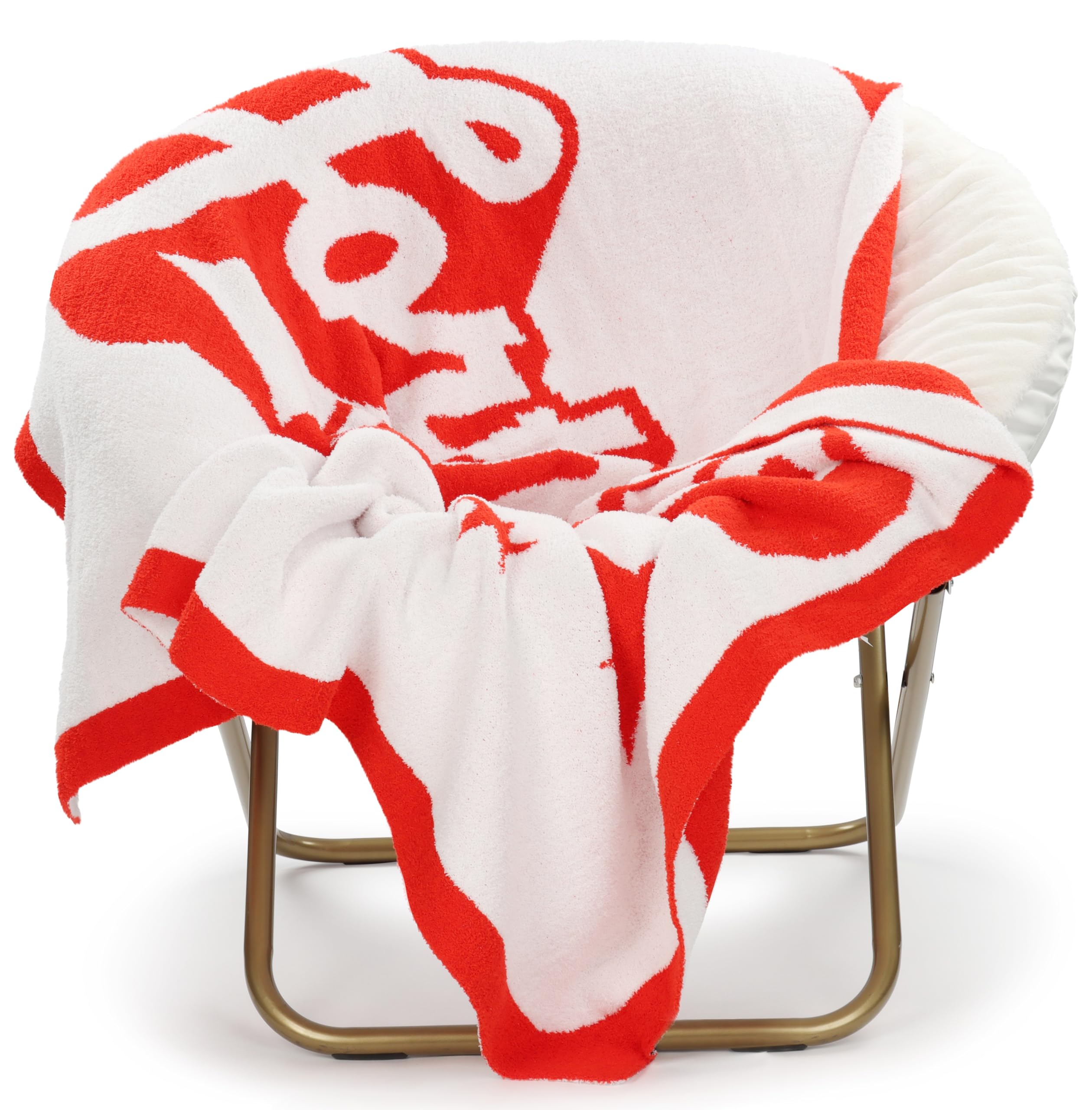 Jay Franco Kids Feather Knit Blanket – 50" x 60" Inch Soft & Cozy Plush Throw for Bedroom & Couch Décor, Official Licensed Product, White - Fortnite Image