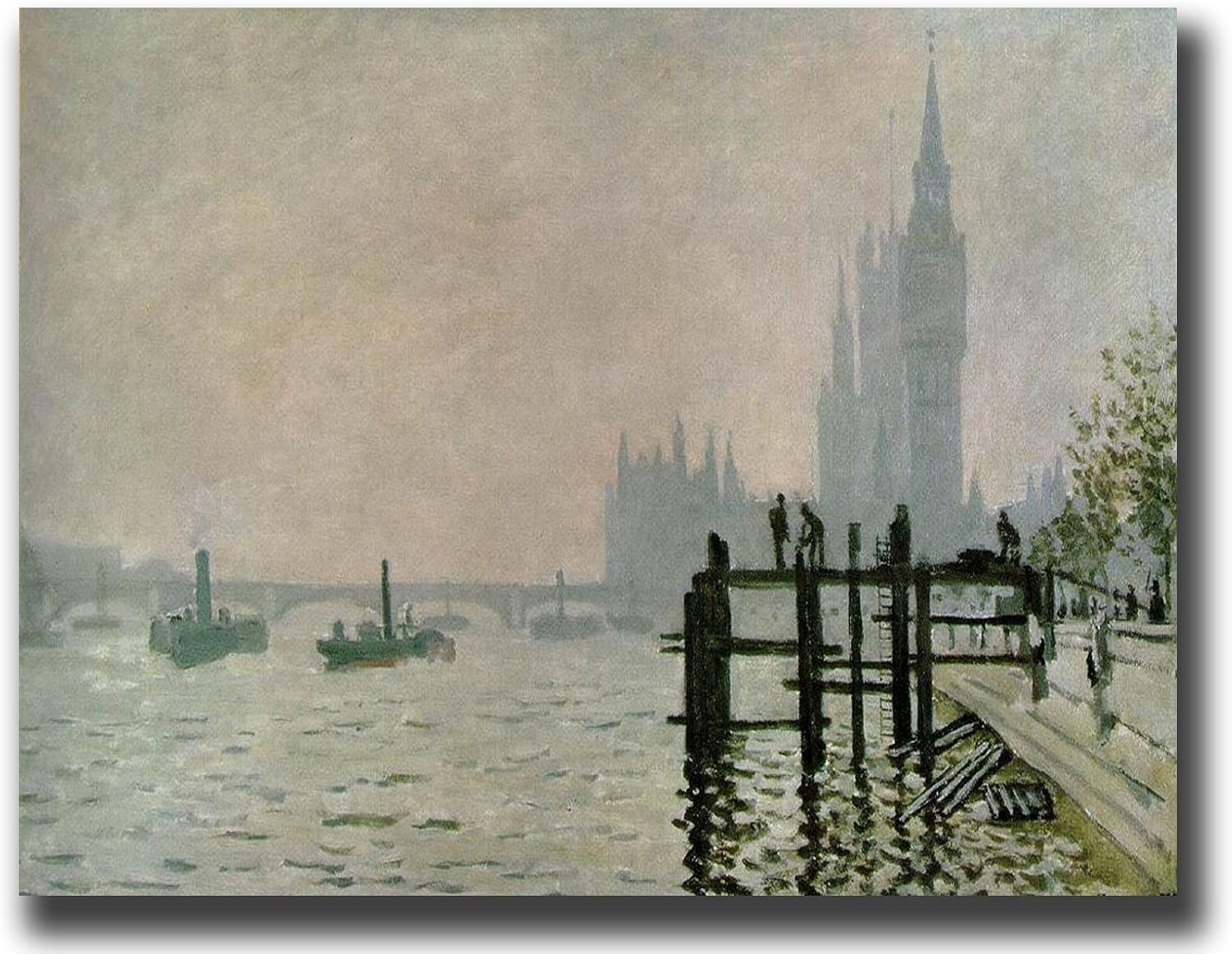 London big ben thames parliament canvas art print picture 20"x30