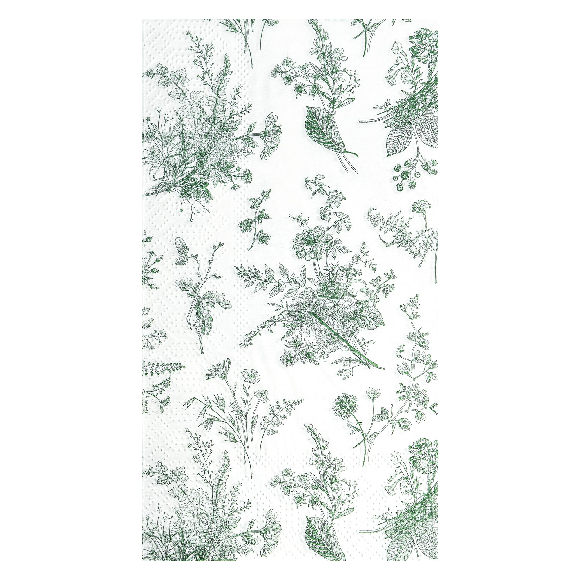 Photo 1 of 100 Floral Guest Napkins Sage Green White Toile Disposable Paper Napkins Flower Bathroom Hand Towels for Tea Party Christmas Bridal Baby Shower Party Supplies