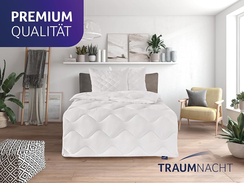 Cozy - Bettenset Mono, 1 x Übergangsbettdecke 135 x 200 Set und 1 x Kopfkissen 80 x 80 cm, Öko-Tex zertifiziert, weiß, entwickelt in Deutschland — Foto 2 von 8