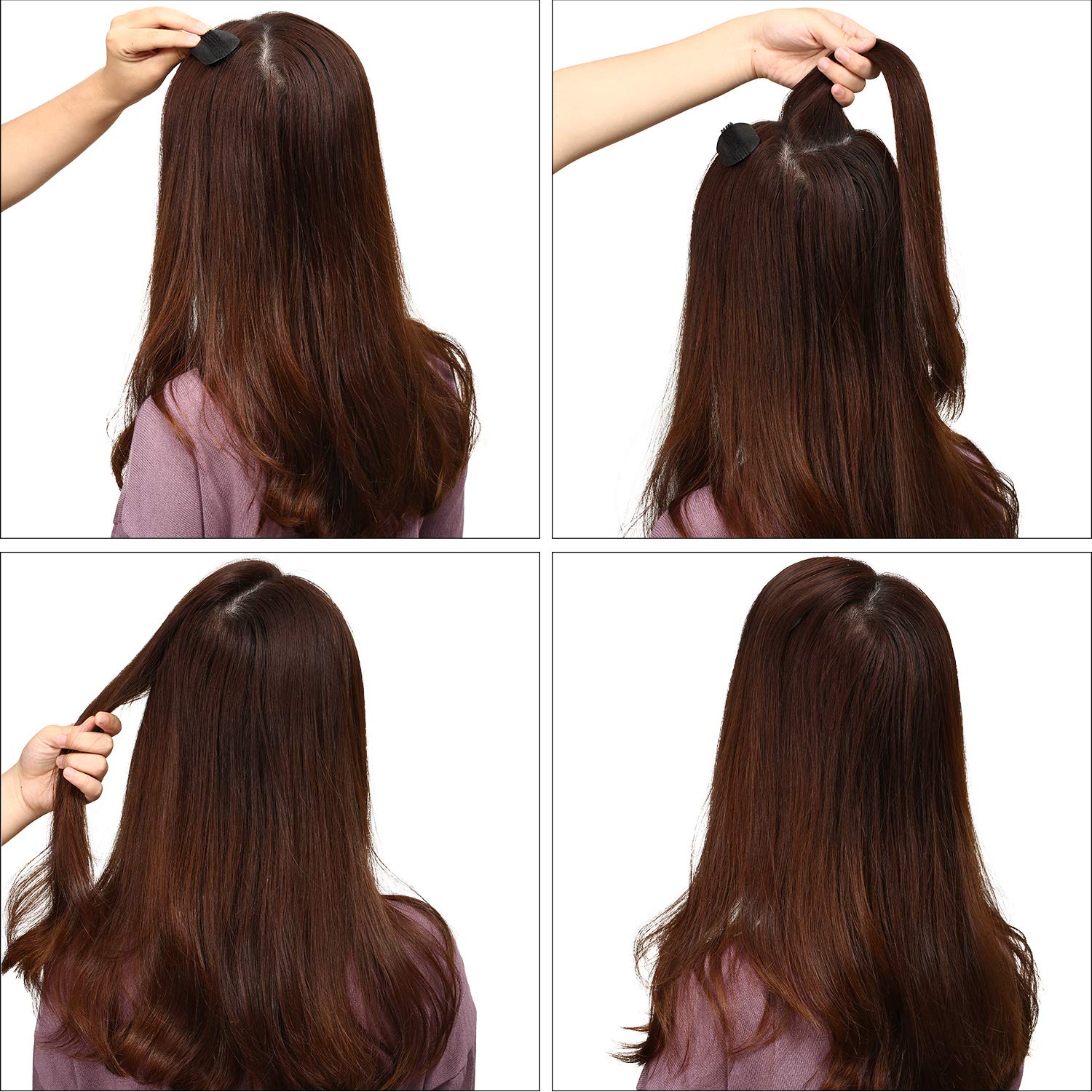 11 Pieces Women Sponge Volume Bump Inserts Hair Bases Hair Styling Tools Hair Bump Up Combs Clips Black Sponge Hair Accessories for Women DIY Hairstyles (Black): Beauty