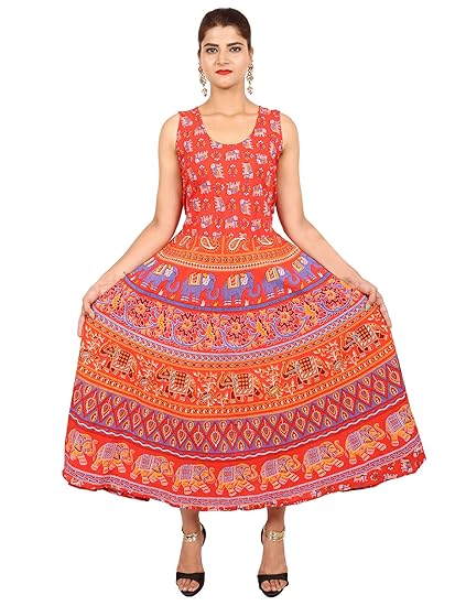 Women's A-Line Maxi Dress (JSL171_Blue_Free Size)