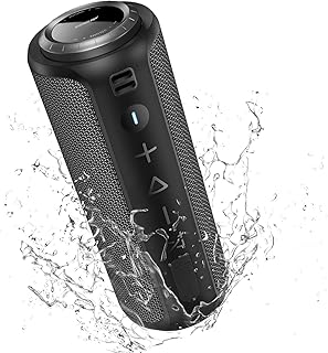 SONGLOW PartySync Bluetooth Lautsprecher, 40W Stereo Sound Tragbarer Lautsprecher mit Sattem Bass, IPX7 Wasserdicht, 40M Verbindungsreichweite, Bluetooth 5.0 Party Lautsprecher für Zuhause, Freien