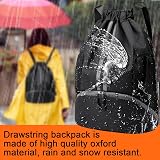 WUBAYI Football Boot Bag Wet Dry Separation Waterproof Gym Sack Large Drawstring view 5