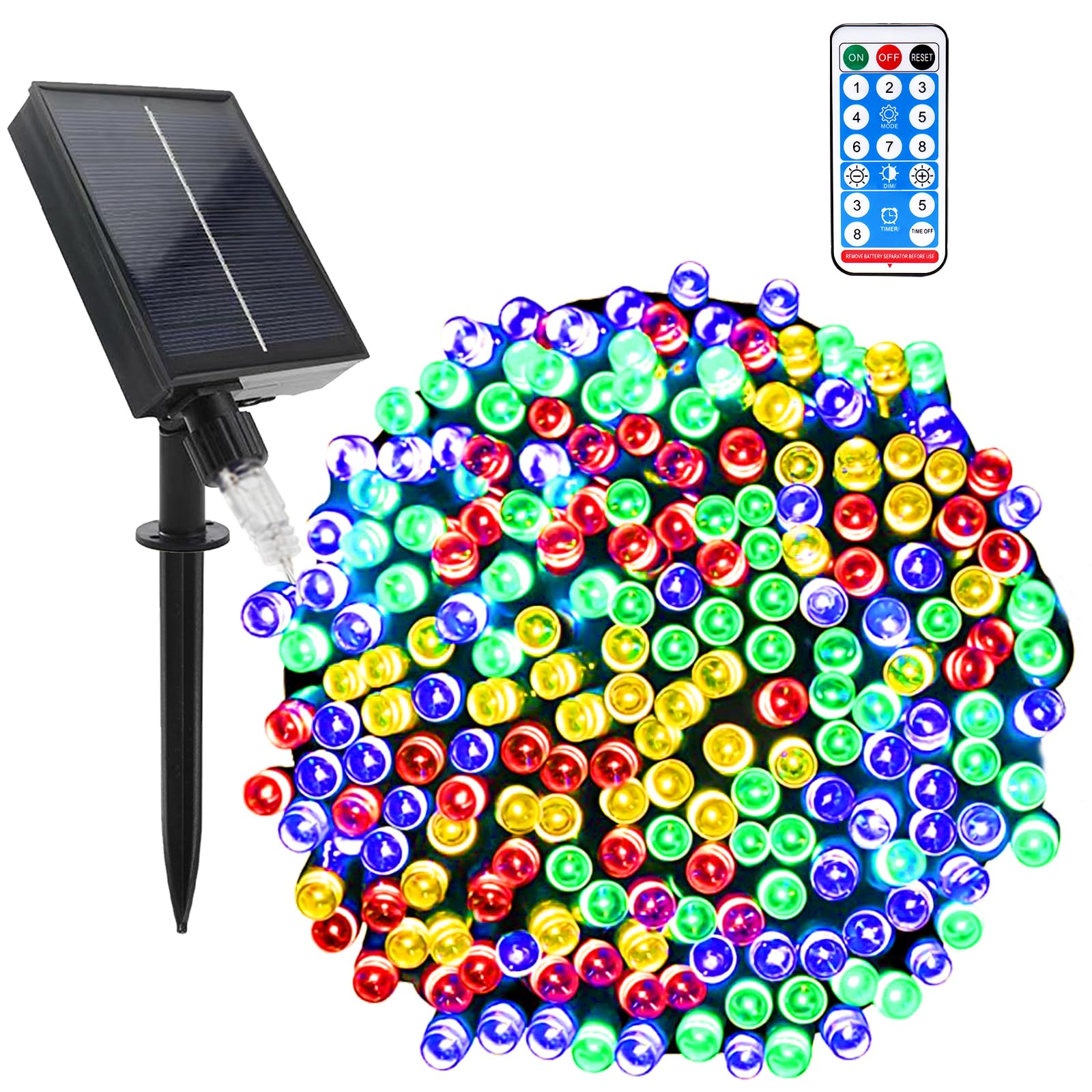 GHONLZIN Solar String Lights, Solar Garden Lights 200 LED 72ft Upgraded Solar Powered Lights with Remote 8 Modes Waterproof Decorative String Lights for Wedding Party Tree Xmas Garden Decoration