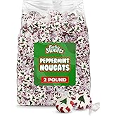 Bulk Christmas Peppermint Nougats 2 lb Pack - Soft Chewy Mint Candy with Green Christmas Tree Center - Individually Wrapped Holiday Candies for Candy Bowls, Parties &amp; Gifts (Approx 110 Pieces)