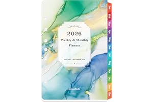 JOURNALTASTIC 2026 Planner Refills - Planner Refills 2026, JAN 2026 - DEC 2026, A5 Planner Inserts, 2026 Weekly and Monthly Planner Refill, 5.5 x 8.5 inch, 7 Holes - Green