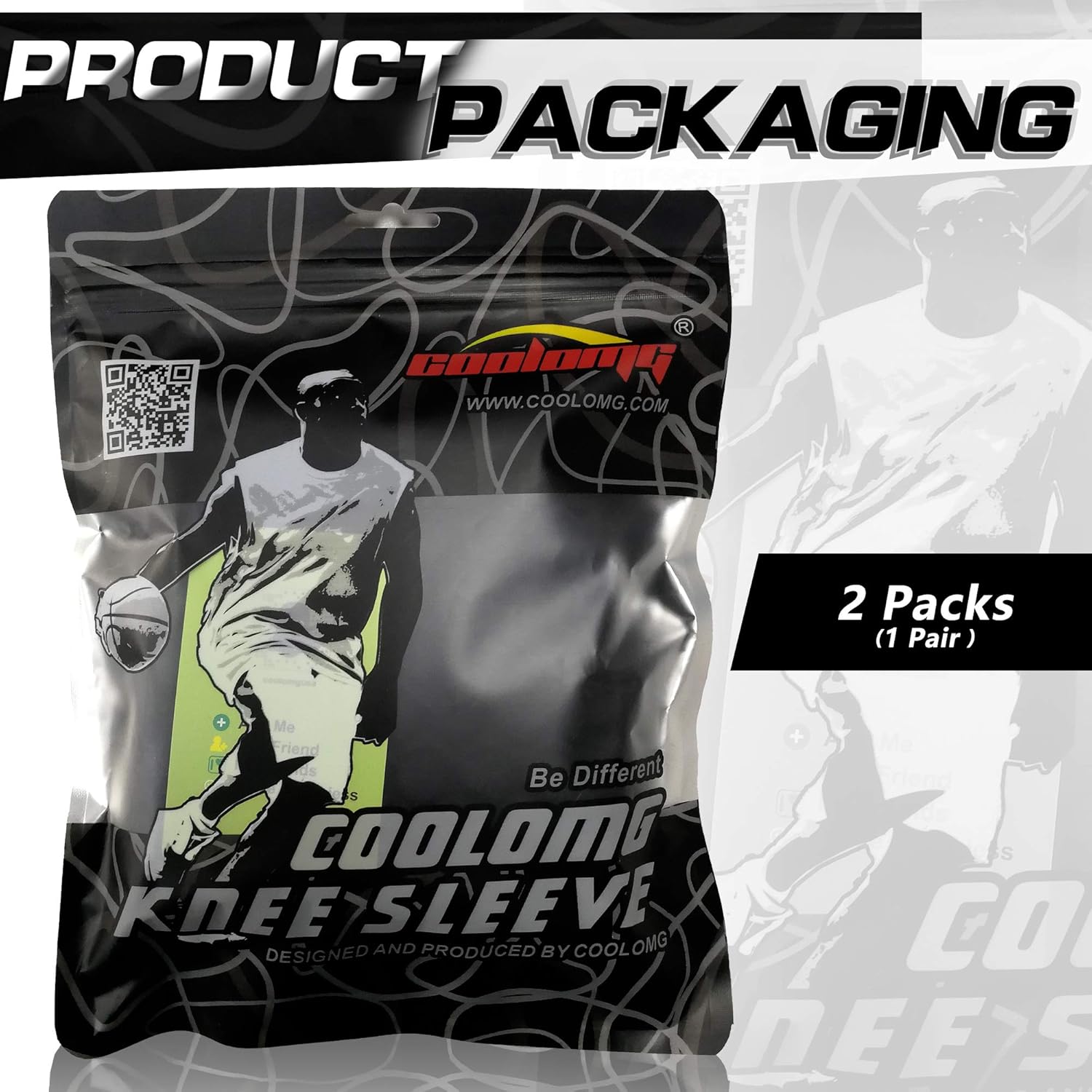 COOLOMG Protective Knee Pads Basketball Volleyball Football Crashproof Antislip (1Pair) for Kids Youth Adults : Sports & Outdoors