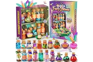 Alritz Fairy Potions Kit, Magic Mix Kit 20 Bottles, Decorations Ornaments Garden Crafts Birthday Gifts Toys for Girls 6 7 8 9