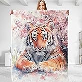 dhakalrlde Tiger Blanket - Plush, Soft, Comfy, Lightweight, Warm, Fuzzy, Cozy Flannel Throw Blanket Perfect for Couch, Travel, Bed, Office, Outdoor - 50in×60in(color33)