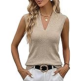 iXkitty Sweater Vest for Women V Neck, Ribbed Knit Lightweight Pullover Sleeveless Sweater, Stretchy Slim Fitted Tank Top