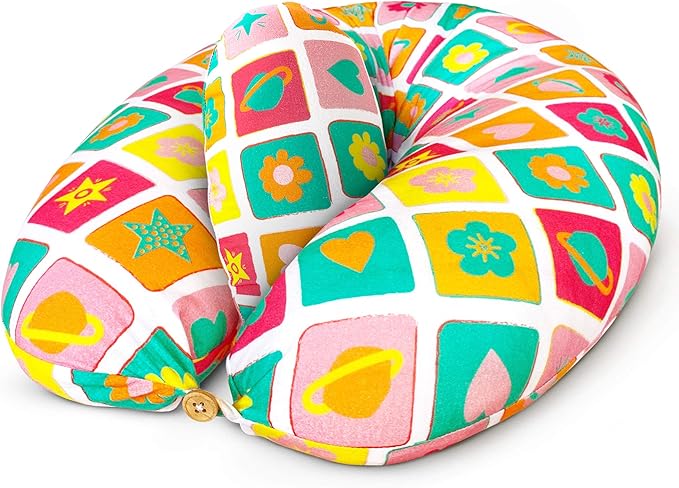 Bamibi® Almohada Embarazada y Cojín Interno Multifuncional, Cojín Lactancia Bebé, Cama Nido Bebé. Fundas de Algodón, Relleno de Poliéster. Protector Cuna, Lavable (Agatha)