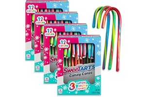 SWEETSIDE CANDY CO. Christmas Candy Canes, Pack of 4 Candy Canes Bulk individually wrapped 12 Count Each Total 48 Count, Perfect as Christmas Candies Gifts for Kids and Adults