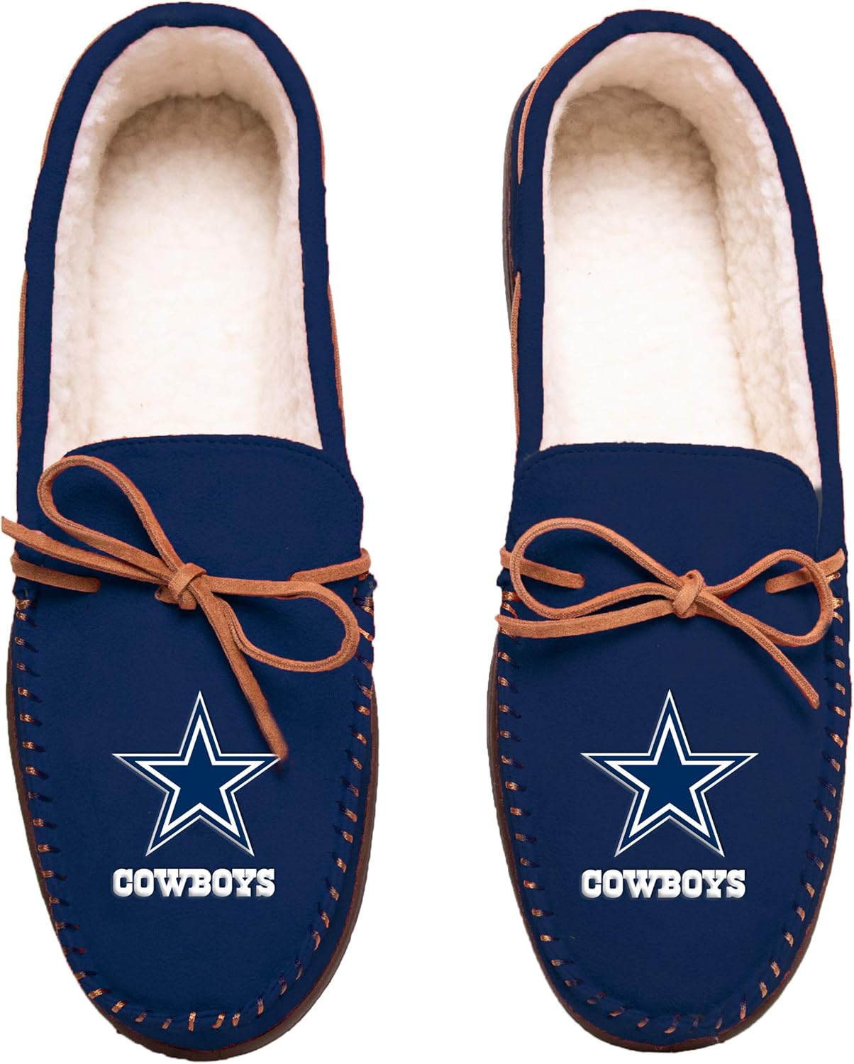 FOCO Football Mens Team Color Big Logo Moccasin Slippers Shoe - Pick Team: Shoes
