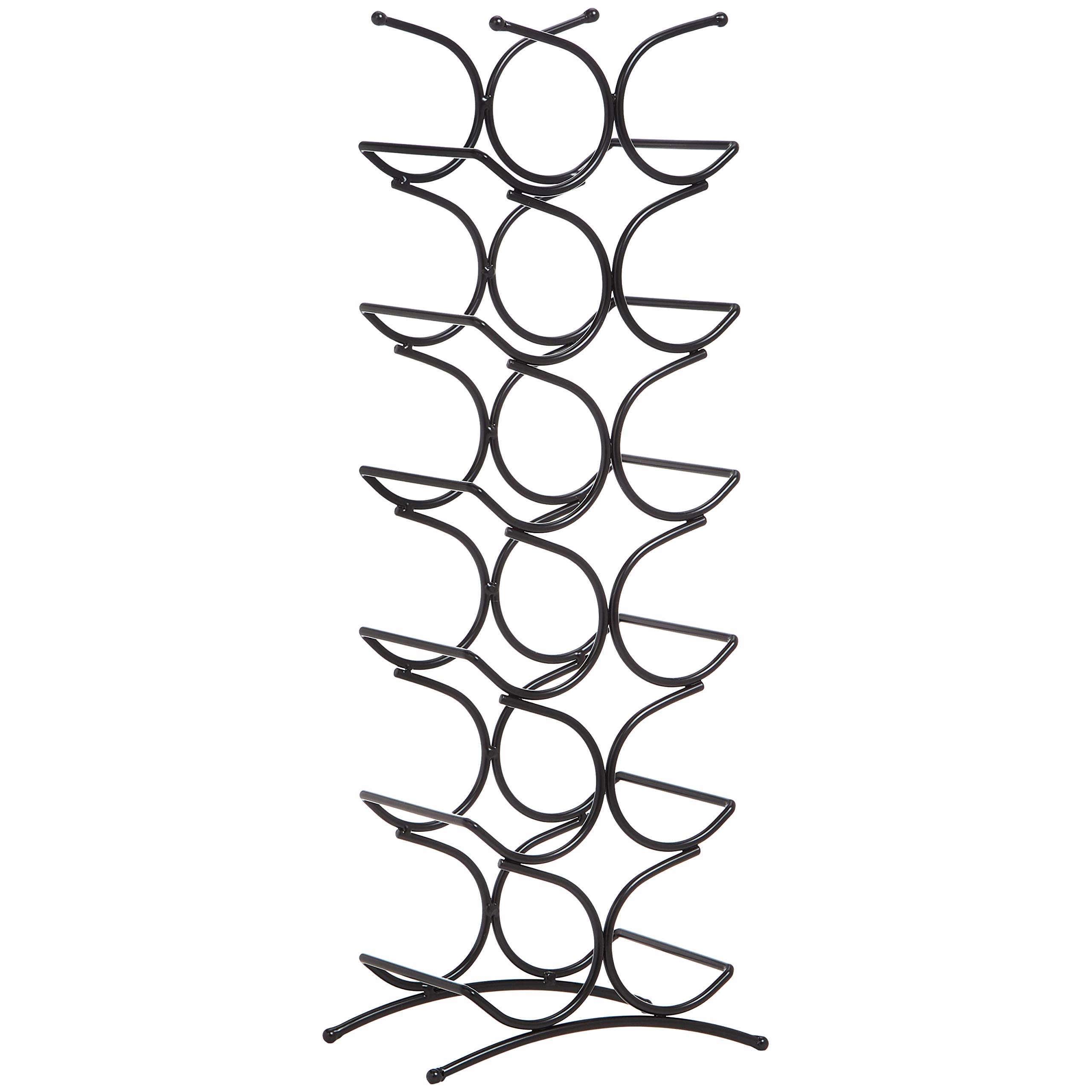 Amazon Basics Wine Rack, 12 Bottle, Black, 24.9 x 16 x 67.8 cm