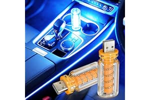 2 Pack Blue Retro Car USB Atmosphere Light, Touch Dimming Mini Interior Ambient Bulb for Vehicle, Home, Camping & Emergency U