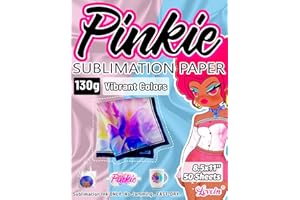 Lovein Pinkie 130g Sublimation Paper Work with Sublimation Printer and Sublimation ink(100 sheets, 8.5x11") Printable Transfer Paper for Polyester T-Shirts Light Fabric and Other Sublimation Blanks