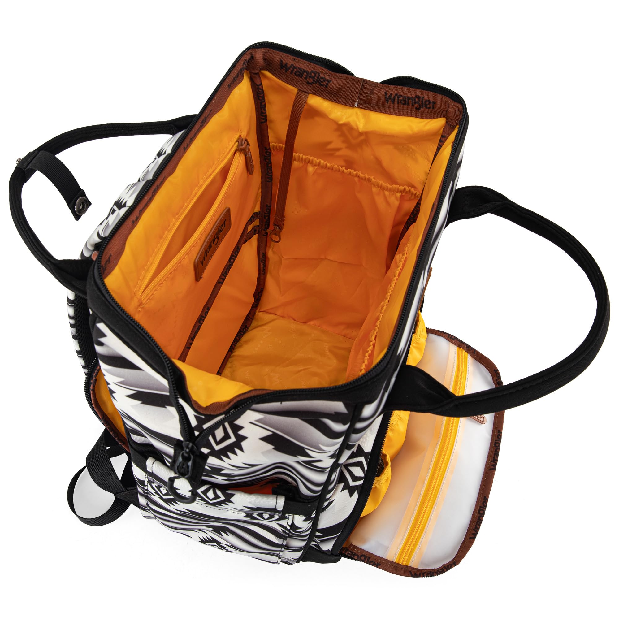 Montana West Wrangler Callie Diaper Bag Backpack with Stroller Straps Multifunction Baby Travel Bag WG2204-9110BK