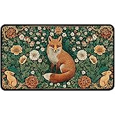 Worltoldb Forest Fox Door Mat Indoor Outdoor Entrance Floor Mats Non-Slip Washable Decor Rugs 27x15 Inch