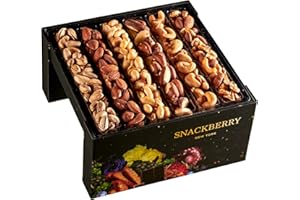 Nuts Gift Basket, Gourmet Snack Box,in Display Box, Gift Set For Thanksgiving, Christmas, Birthday Party, Care Package, Sympathy, Healthy Gift, Gift for Men and Women. Kosher - Snackberry (Original)