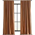 HPD Half Price Drapes Faux Silk Blackout Curtains for Room Decor Vintage Textured (1 Panel), PDCH-KBS36BO-96, Copper Kettle, 50 in x 96 in, 50W x 96L