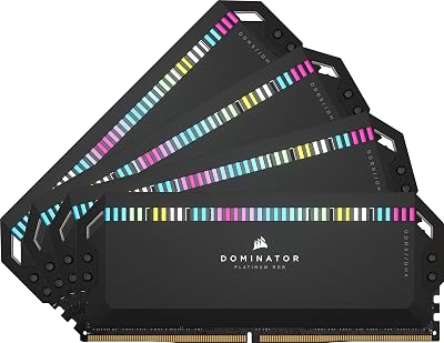 Corsair DOMINATOR PLATINUM RGB DDR5 32GB 5200MHz C40 White Intel Desktop Memory