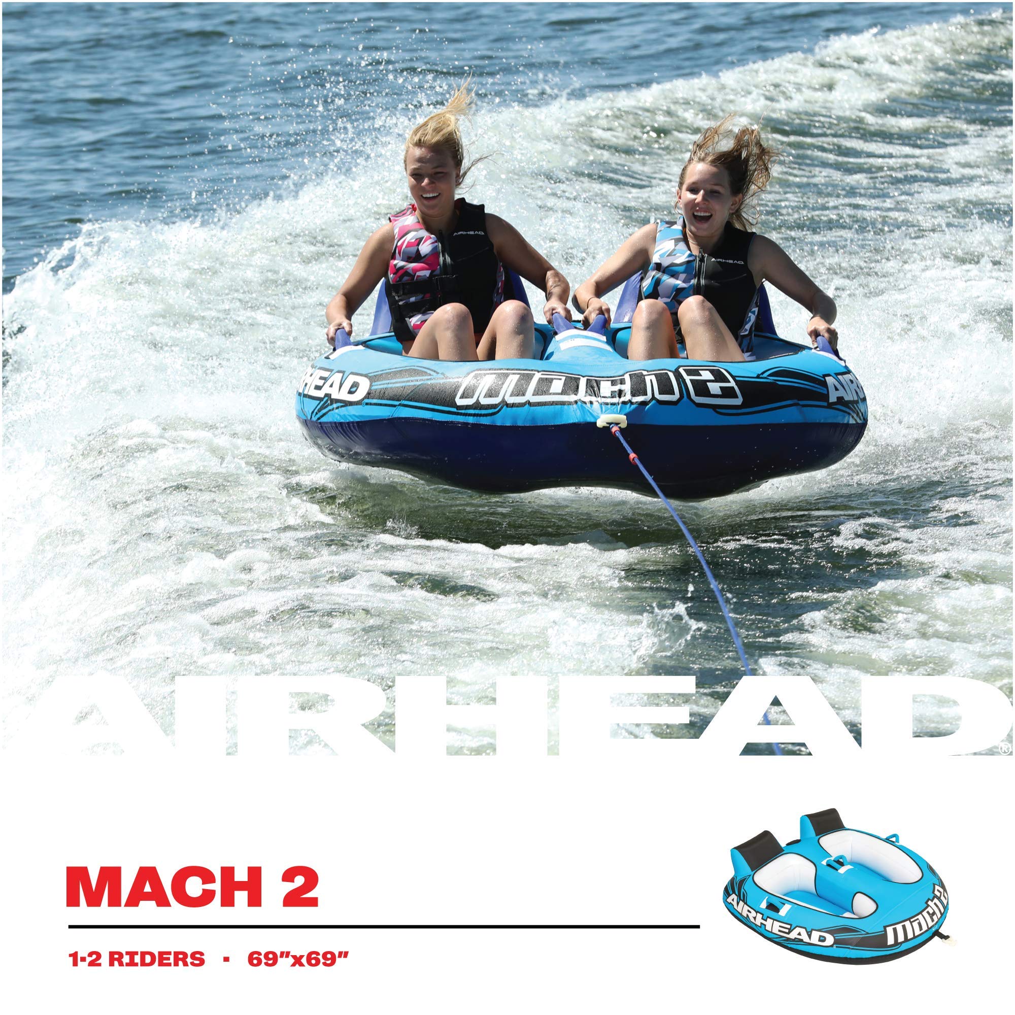Airhead Mach | 1-3 Rider Towable Tube for Boating
