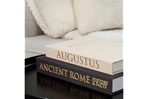 Linen Covered Decorative Books - 2-piece Set Decor Boxes for Aesthetic Bookshelf, Mantle and Entryway Table Decor for Living 