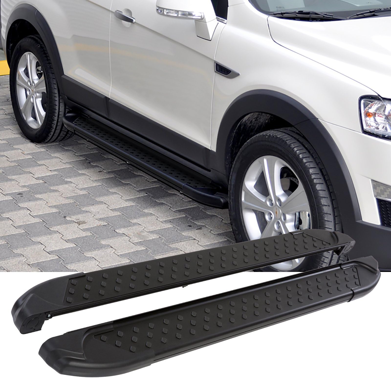 Running Boards | with TÜV/ABE | black| Aluminium Black | Strip Side Skirts