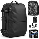 Backvac Travel Backpack 60L Expandable Air Compression System Water Resistant TSA Lock Carry-On Backpack Luggage (Air Pump Included)