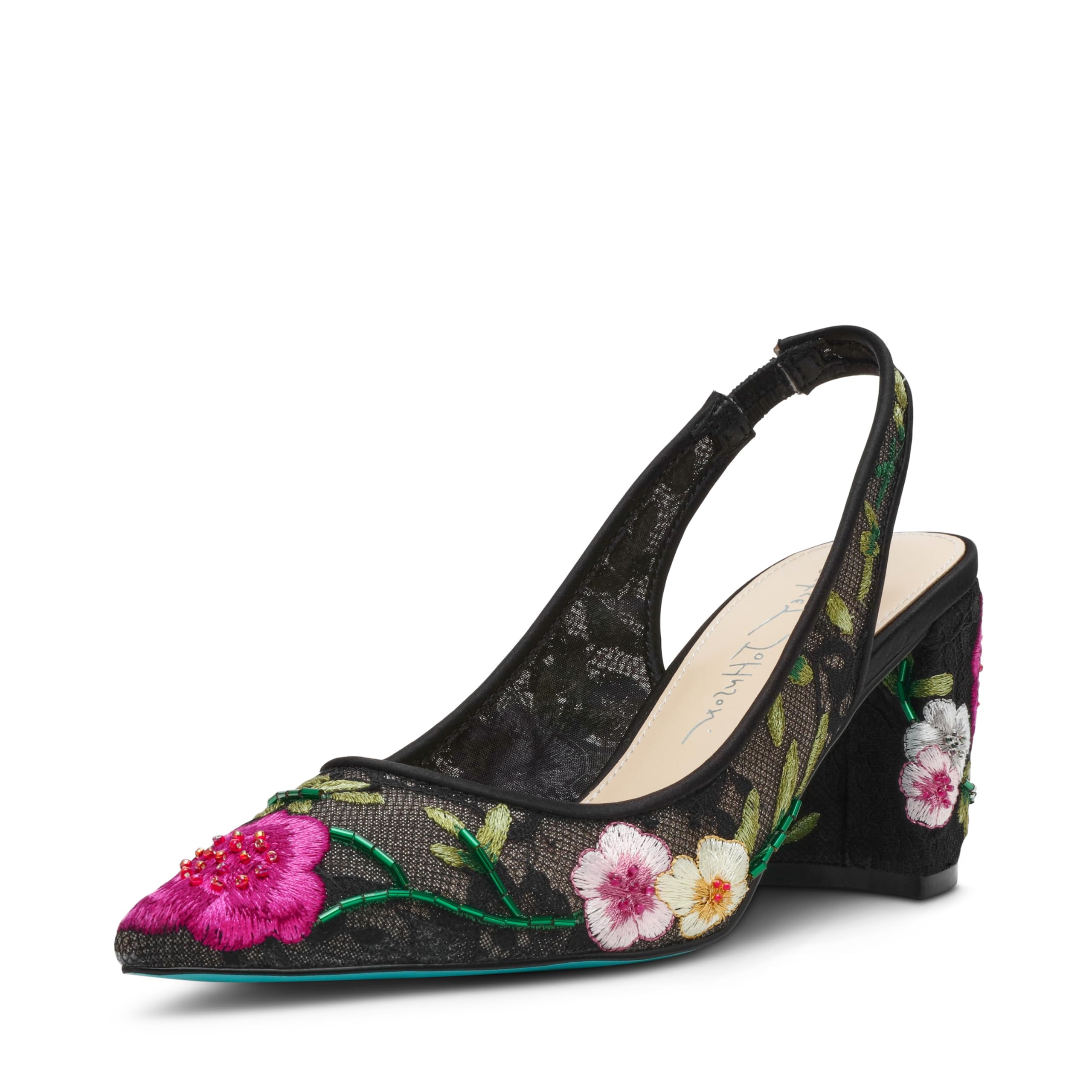 Betsey Johnson Women’s Lira Pump, Black Multi Floral, 9