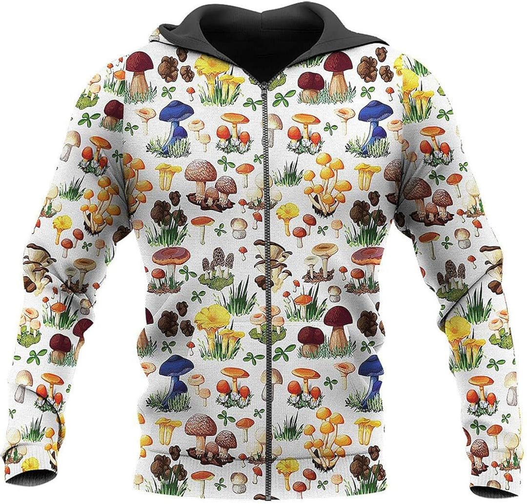 Mushroom Pattern 3D All Over Printed Hoodies Autumn Fashion Casual ...