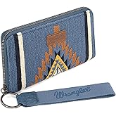 Montana West X Wrangler Wristlet Wallet Western Aztec Womens Wallet Large Capacity Long Purse RFID Clutch Purse Credit Card Holder for Women