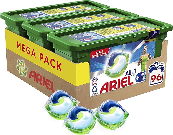 Ariel Allin1 Pods Washing Liquid Detergent,Pack of 3 (96 Tabs