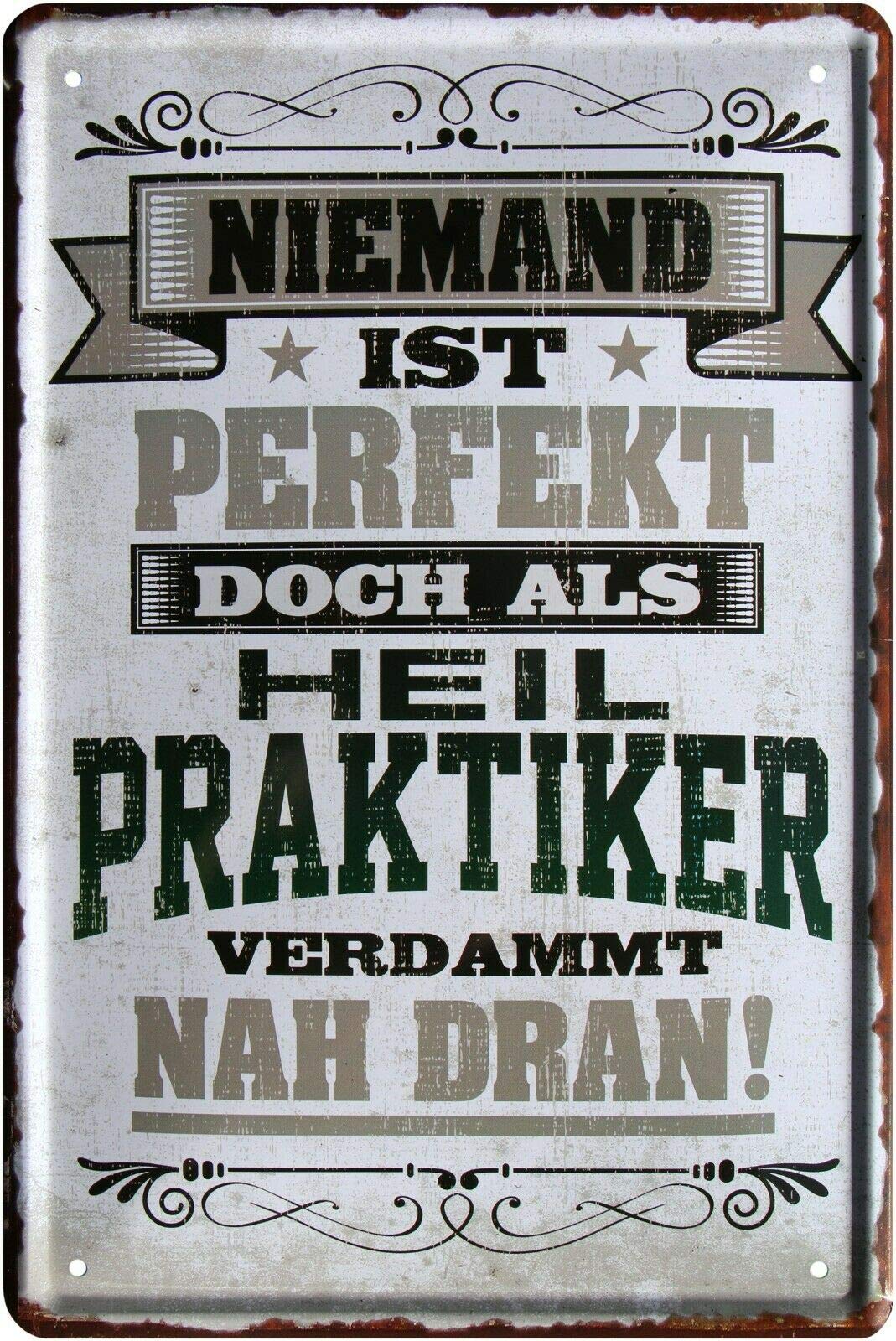 Nobody is perfect, but as a healing practitioner 20 x 30 cm tin sign 2195