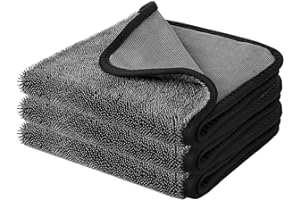 SOFTBATFY Microfiber Car Drying Towel, Shiny Bath Drying Towel Shower Cubicles Cloth for Water Removal in Shower and Bathroom (16x16inches*3pack)