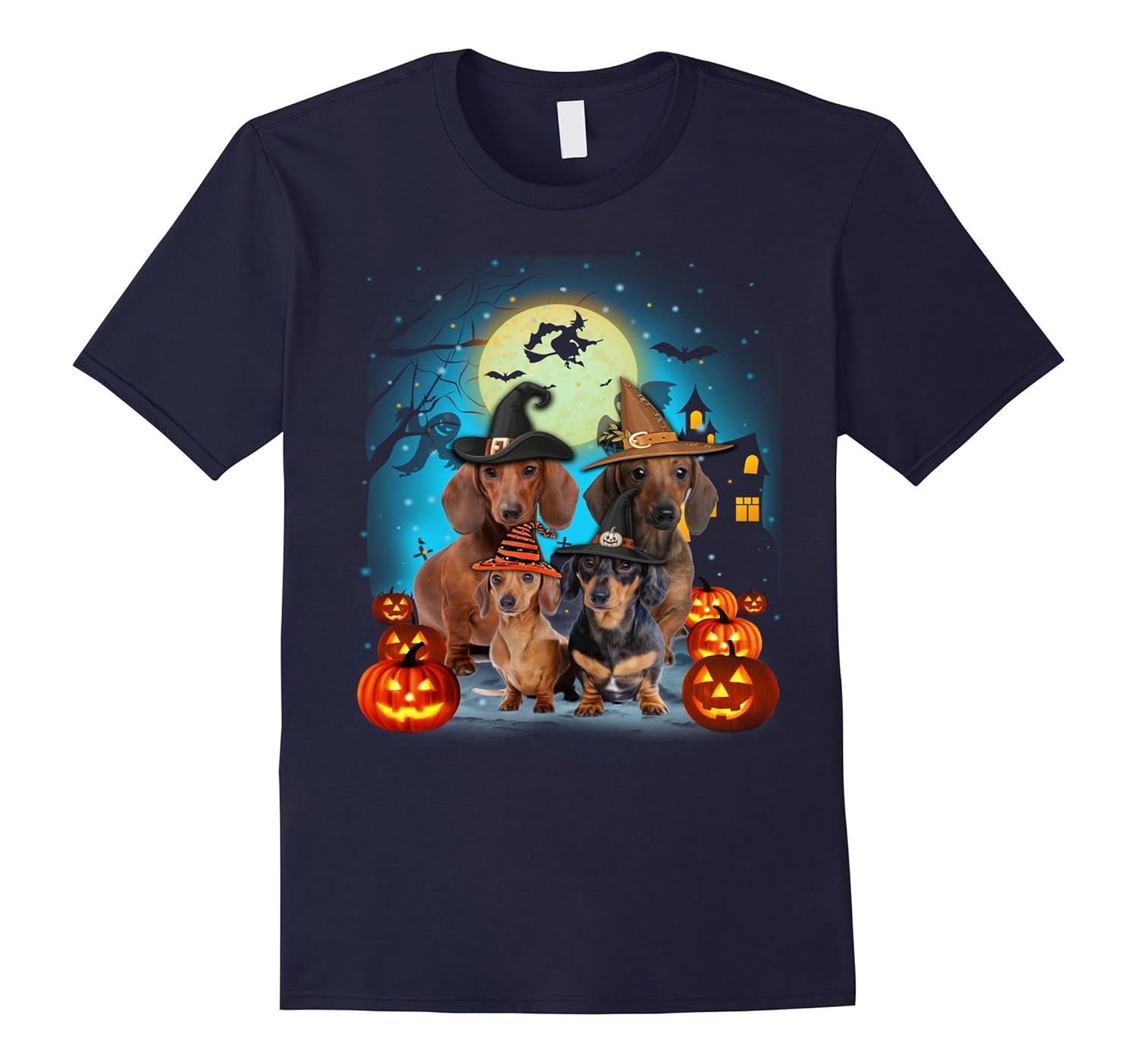 Halloween Dachshund shirt-FL