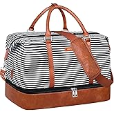 IBFUN Weekender Bags for Women, 21" Weekender Travel Bag, Travel Duffle Bag with Shoe Compartment Carry on Overnight Duffel Bag for Weekend Travel Business Trip