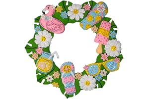 Bucilla Felt Applique Wreath Making Kit, Summer Fun, Perfect for Holiday DIY Arts and Crafts, 89706E