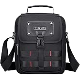 WITZMAN Crossbody Bag for Men Lightweight Man Purse Messenger Bag Casual Satchel Nylon Shoulder Bag for Work Traveling(B708 Black)