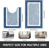 Pauwer Bath Mats Set 2 Piece Teal Ultra Soft Non Slip 50x80cm 50x60cm view 7